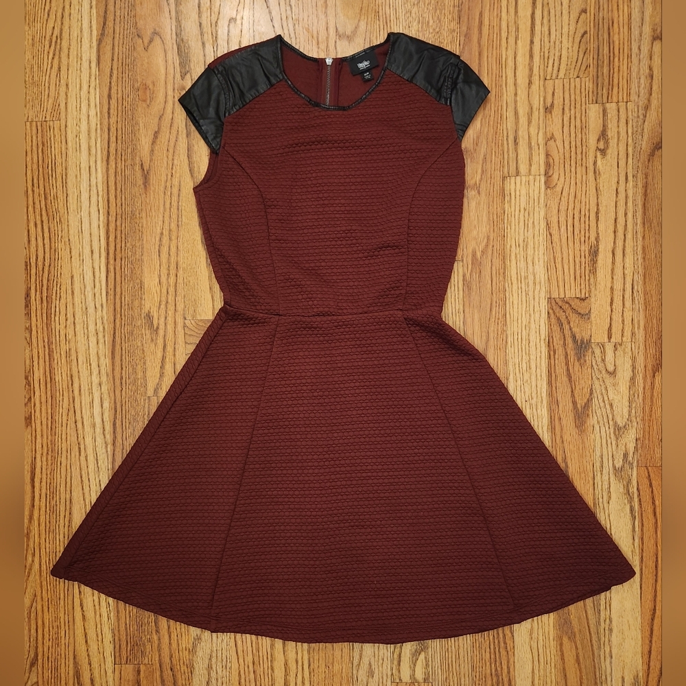 Burgundy Fit & Flare Dress! Size:XSmall, Mossimo